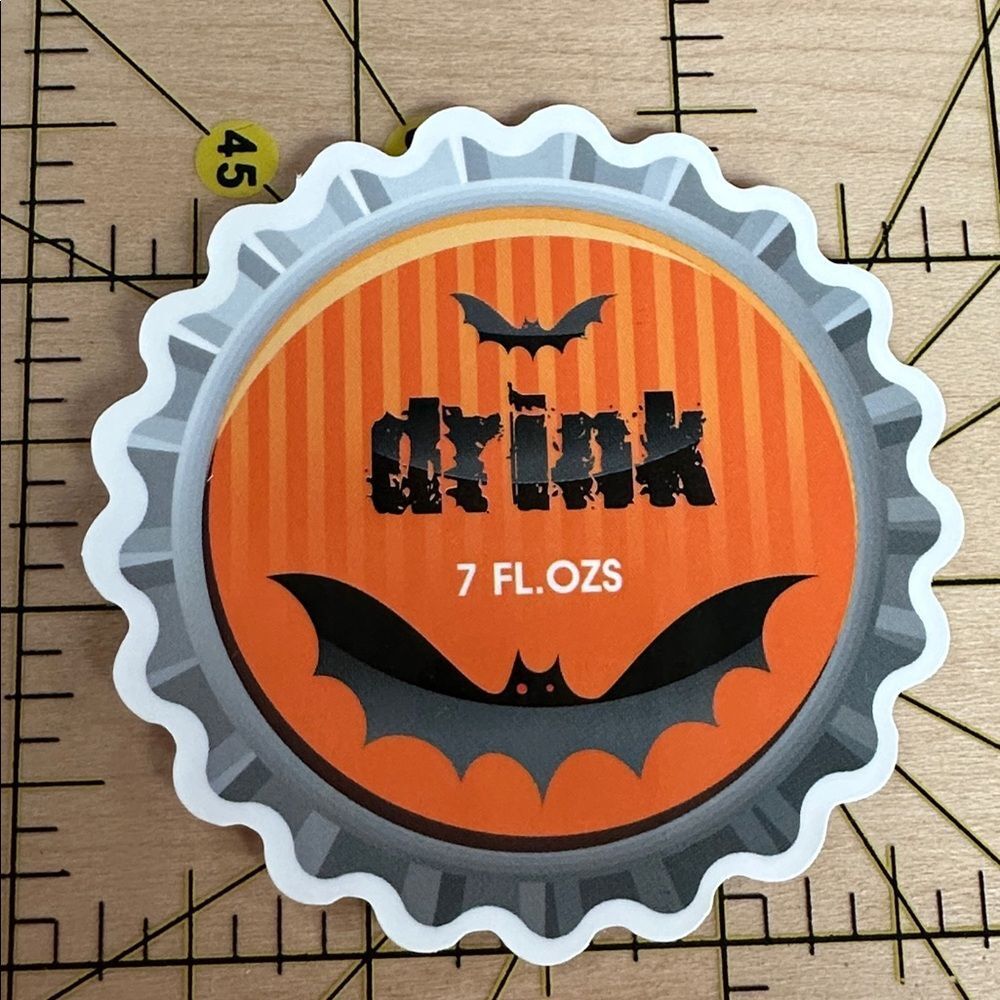 💜13/$13 +Bundle Sticker Sale| Orange Soda Pop Cap Waterproof Sticker